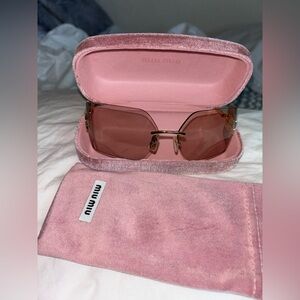 Miu Miu Rose-Tinted Sunglasses